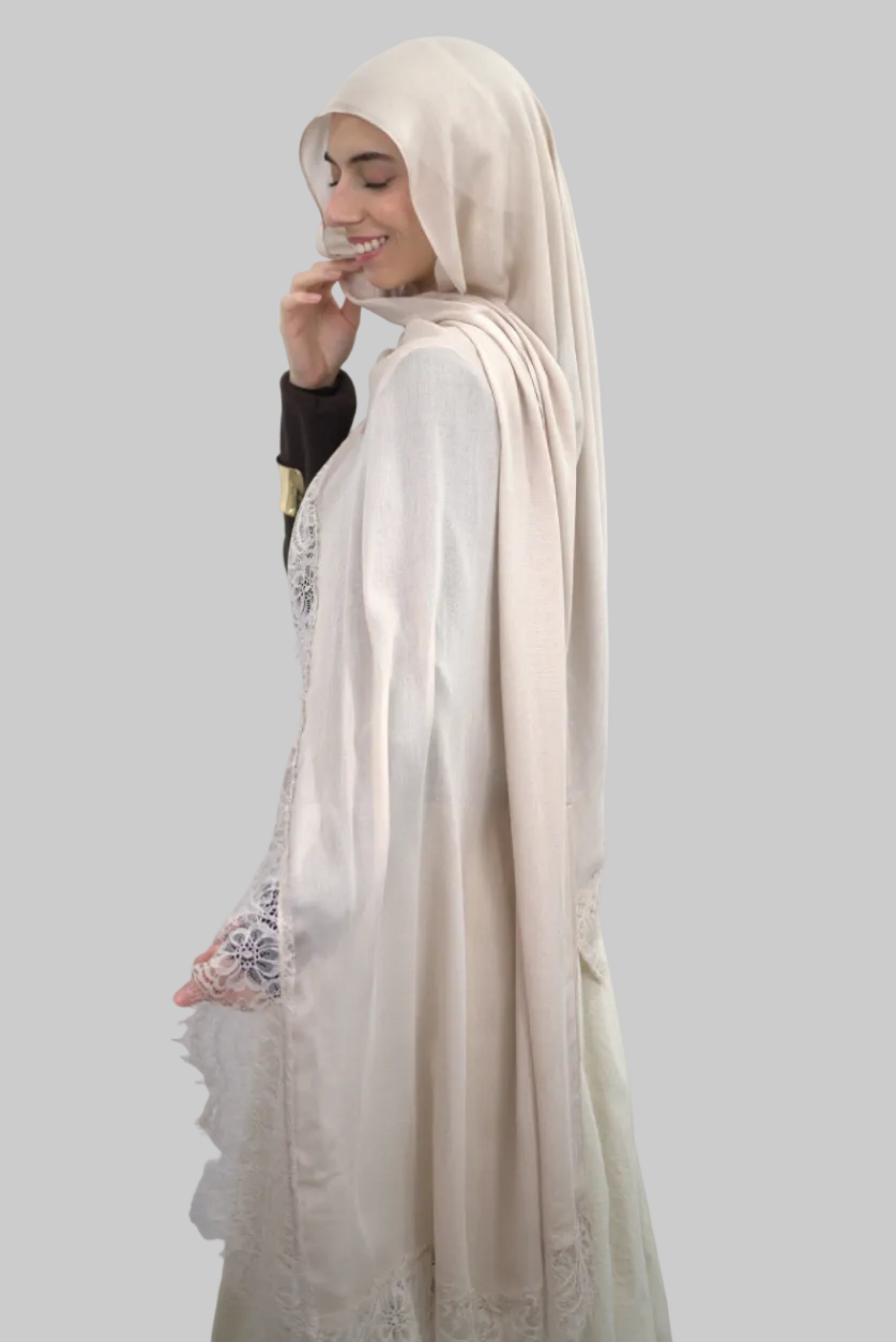 Cream Lace Modal