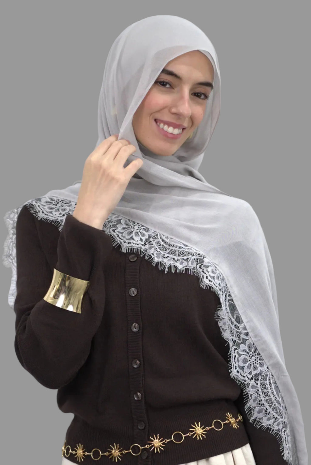 Grey Lace Modal